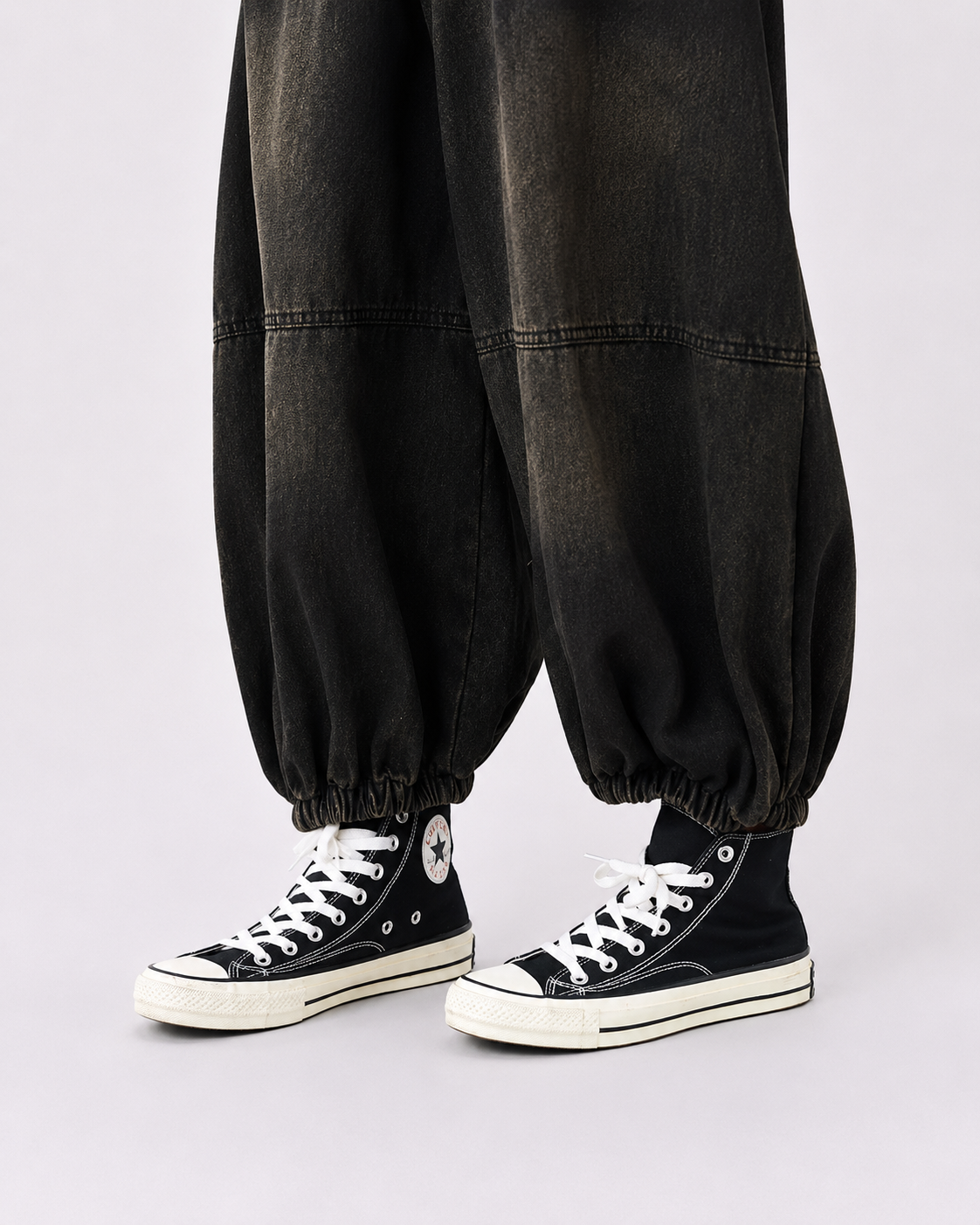 Salopette Large en Denim Brodé