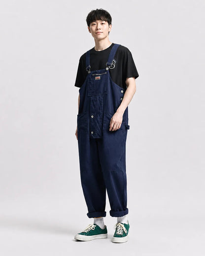 Salopette Cargo en Denim Ample
