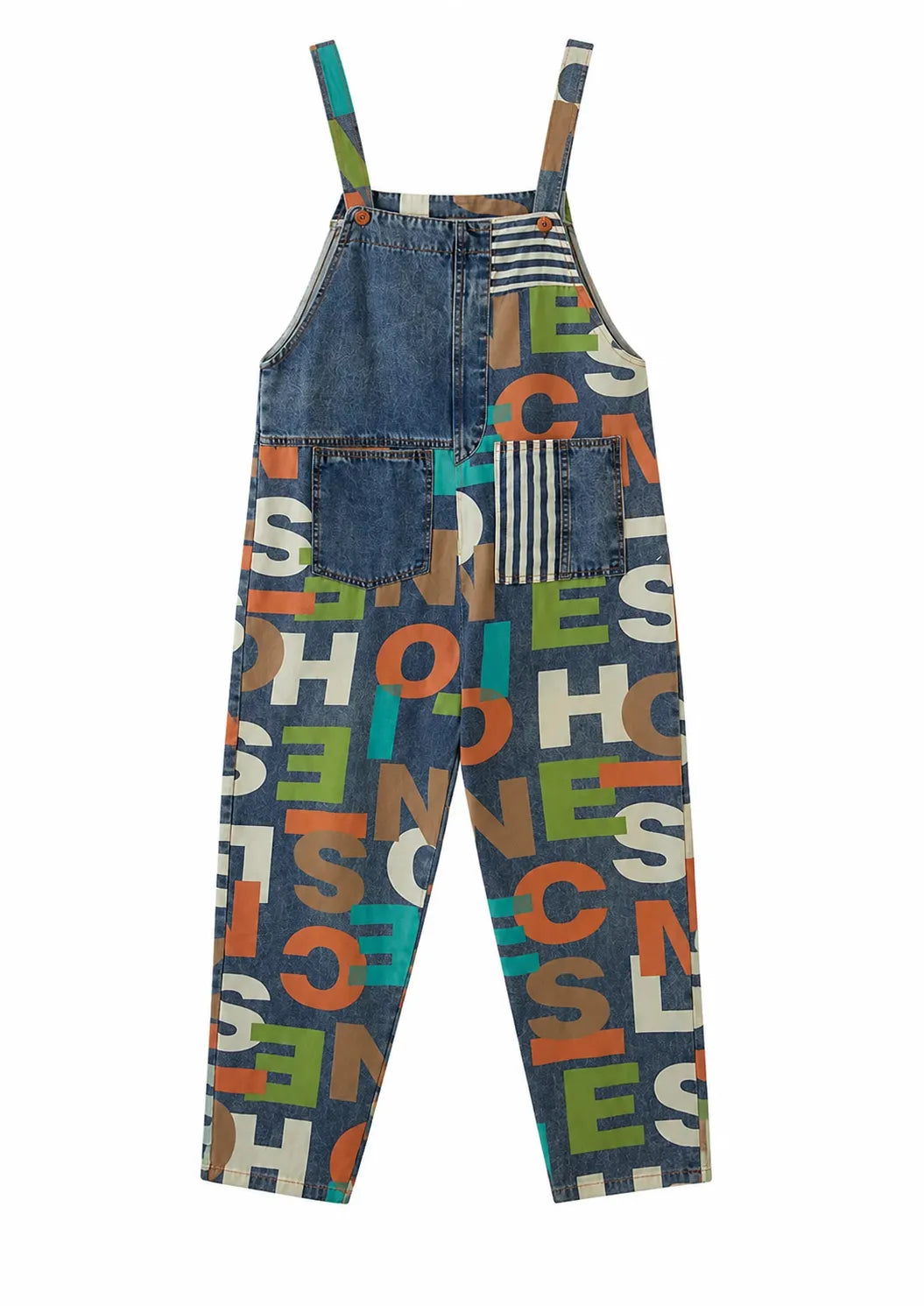 Salopette Jean Cargo Coupe Loose D'été