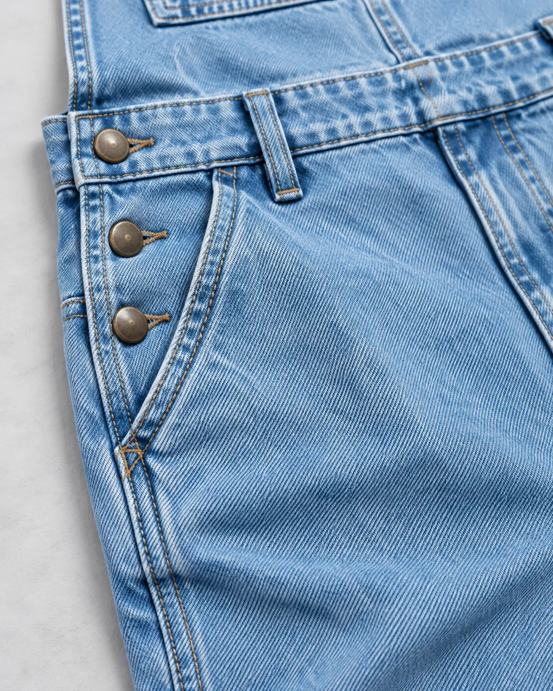 Salopette Denim Cargo Bleu