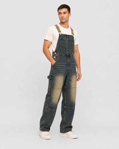 Salopette Denim Délavée Vintage Homme