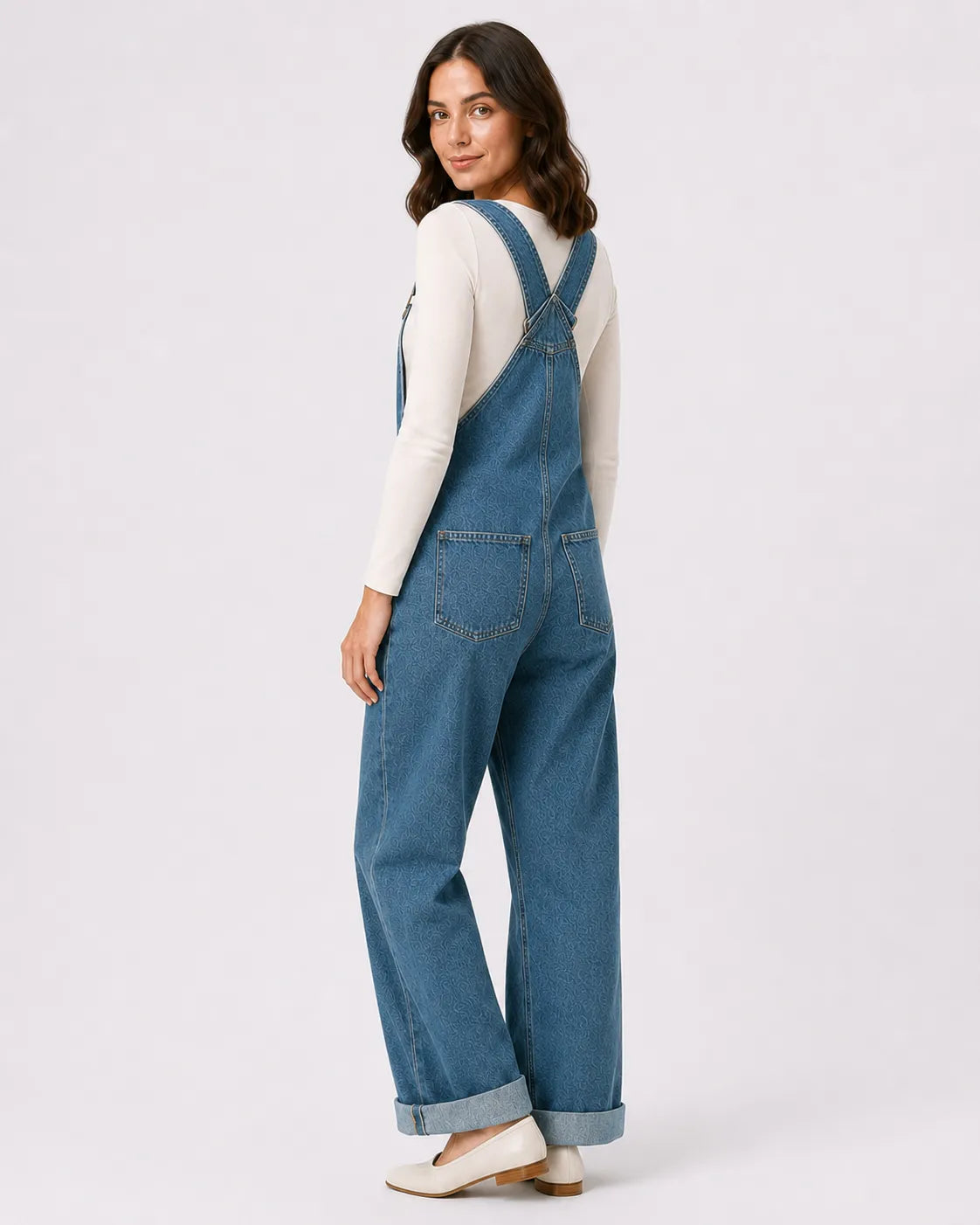 Salopette Denim Bleu Large Vintage