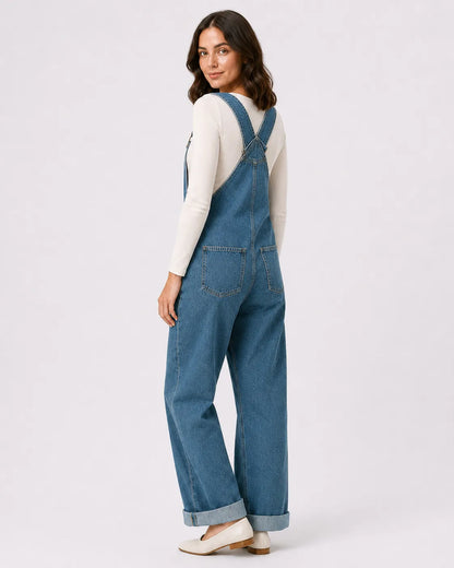 Salopette Denim Bleu Large Vintage