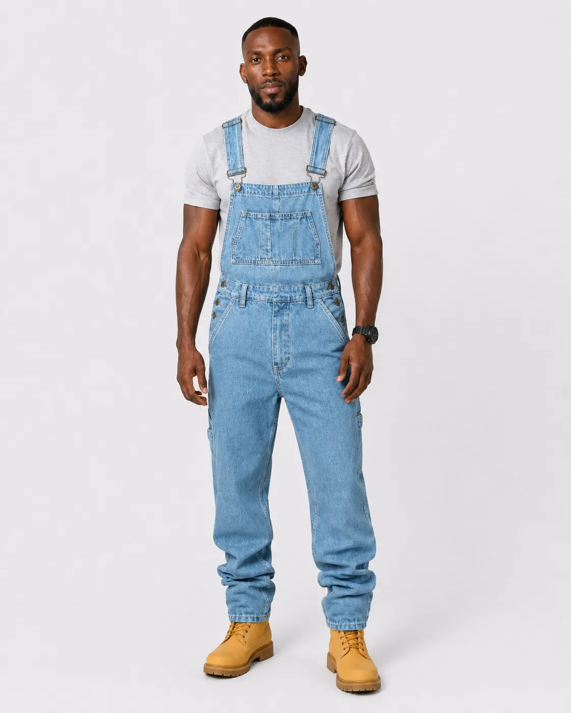 Salopette Denim Cargo Bleu