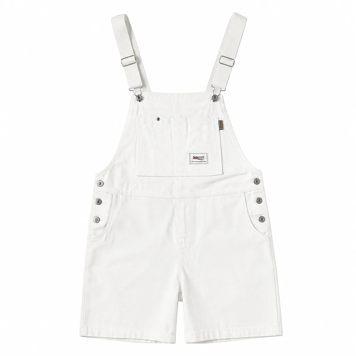 Salopette Short Denim Blanche Homme