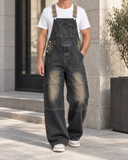 Salopette Denim Multipoches Vintage Homme
