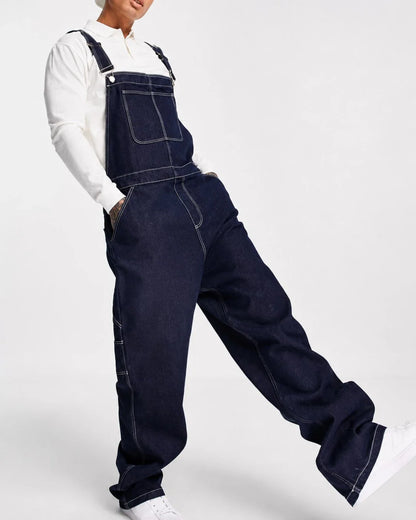 Salopette Casual en Denim Utilitaire