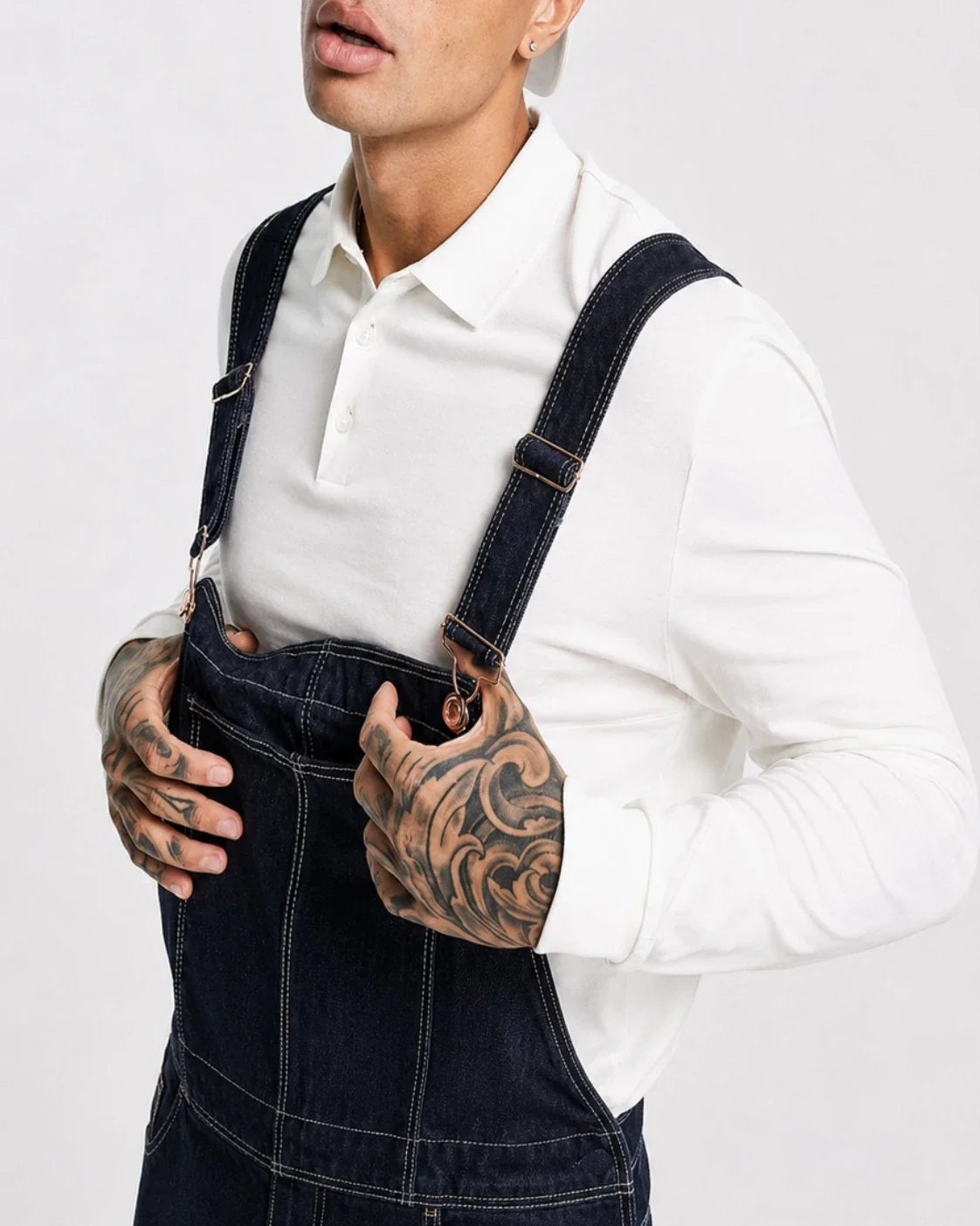 Salopette Casual en Denim Utilitaire
