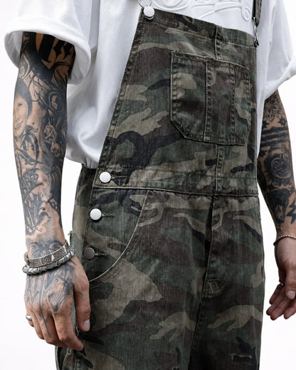 Salopette en Coton Camouflage Utilitaire