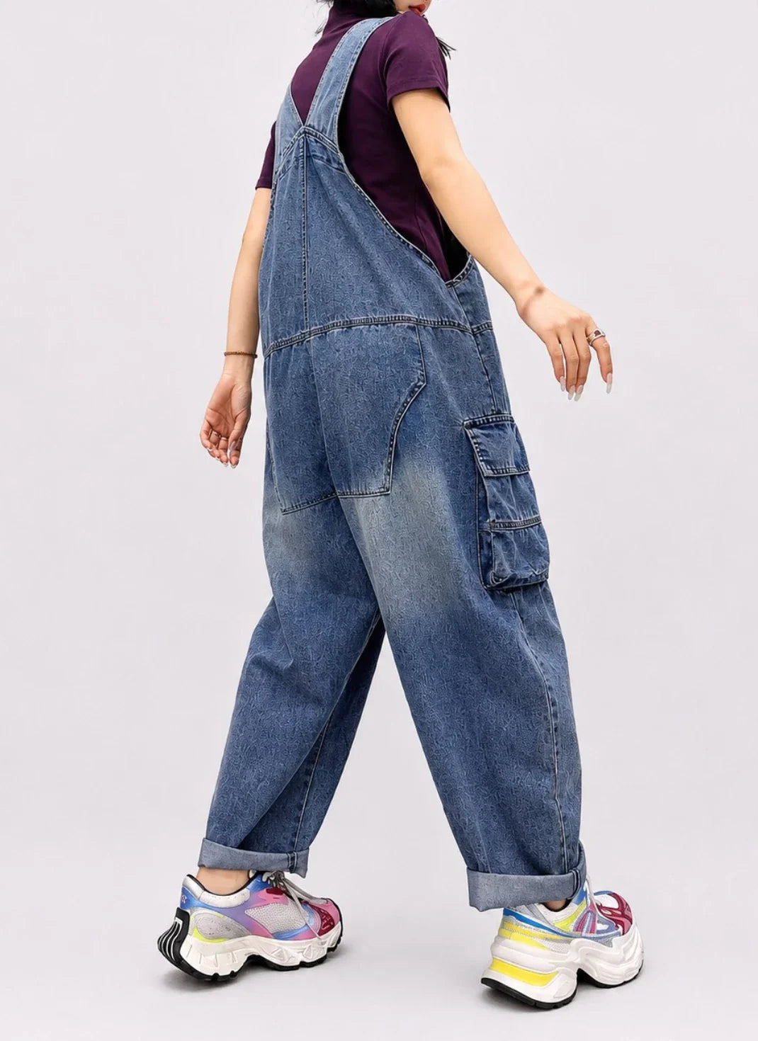 Salopette Denim Loose Délavée